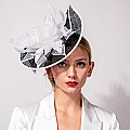 Two-Tone Elegant Folded Fascinator