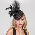 Vintage floral feathered fascinator