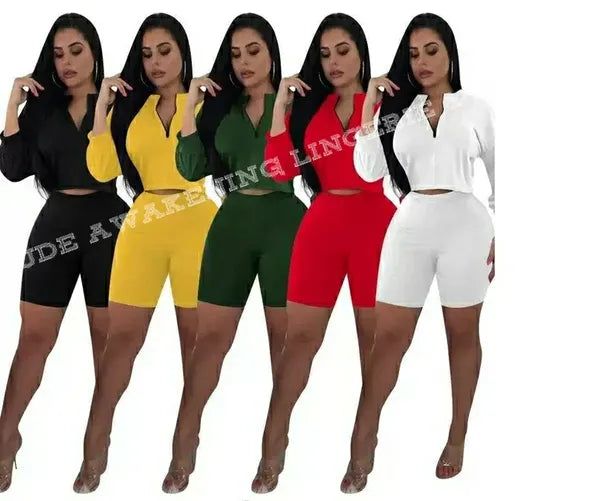 Long Sleeve Fashion Short set